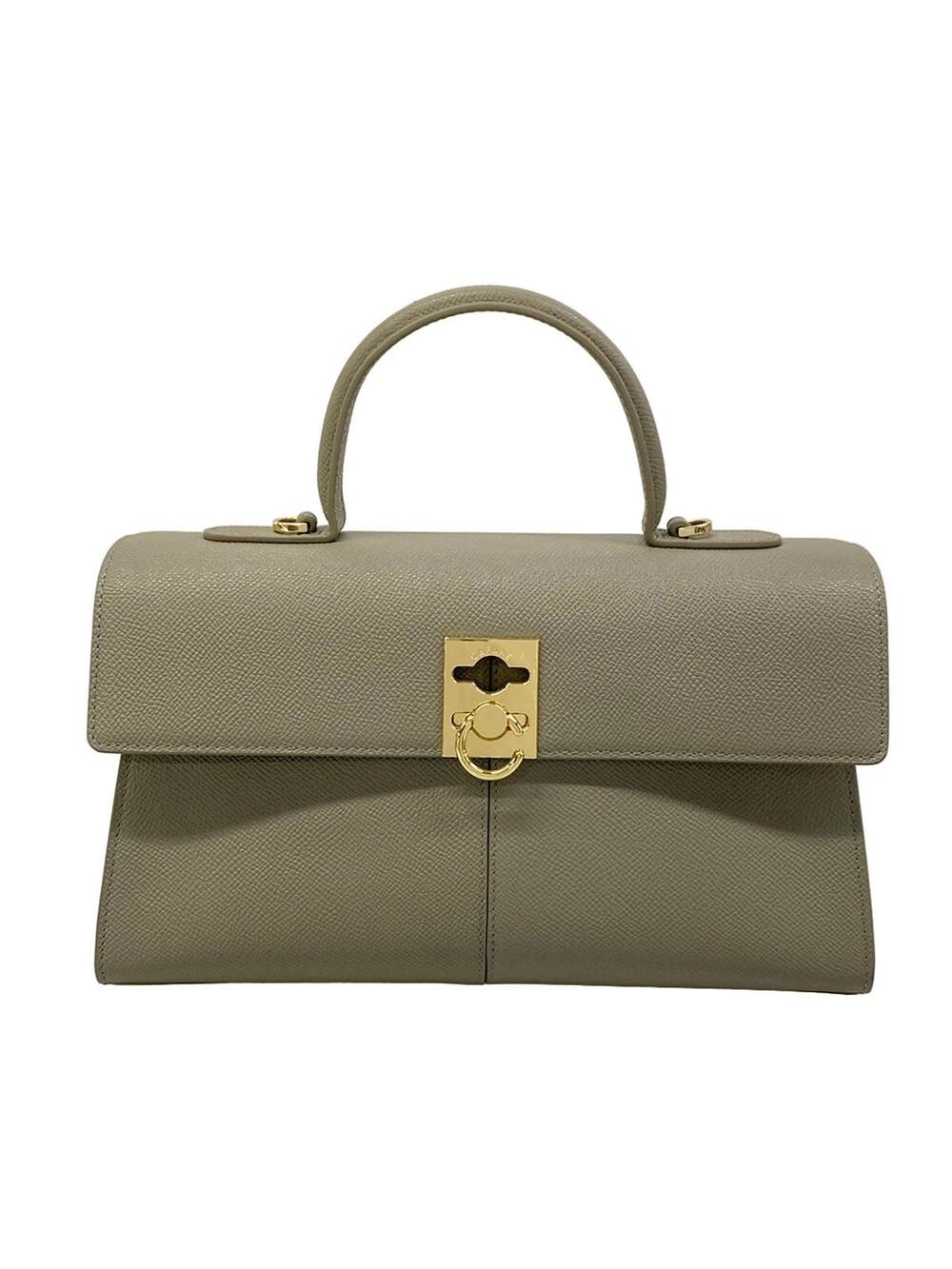 Cafune Stance Bag Gray Leather Handbag #376905C77B